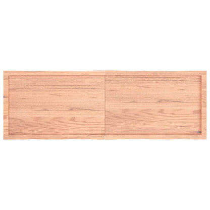 Tafelblad Natuurlijke Rand 160X50X(2-4) Cm Eikenhout Lichtbruin 160 x 50 x 4 cm