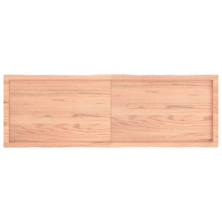 Tafelblad Natuurlijke Rand 160X50X(2-4) Cm Eikenhout Lichtbruin 160 x 50 x 4 cm