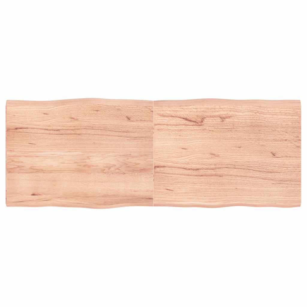 Tafelblad Natuurlijke Rand 160X60X(2-4) Cm Eikenhout Lichtbruin 160 x 60 x 4 cm