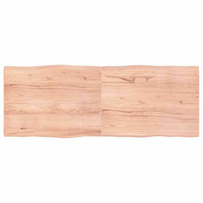 Tafelblad Natuurlijke Rand 160X60X(2-4) Cm Eikenhout Lichtbruin 160 x 60 x 4 cm