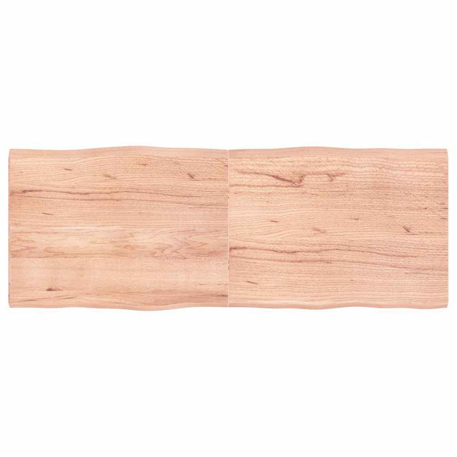 Tafelblad Natuurlijke Rand 160X60X(2-4) Cm Eikenhout Lichtbruin 160 x 60 x 4 cm