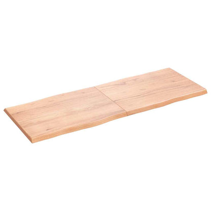 Tafelblad Natuurlijke Rand 160X60X(2-4) Cm Eikenhout Lichtbruin 160 x 60 x 4 cm