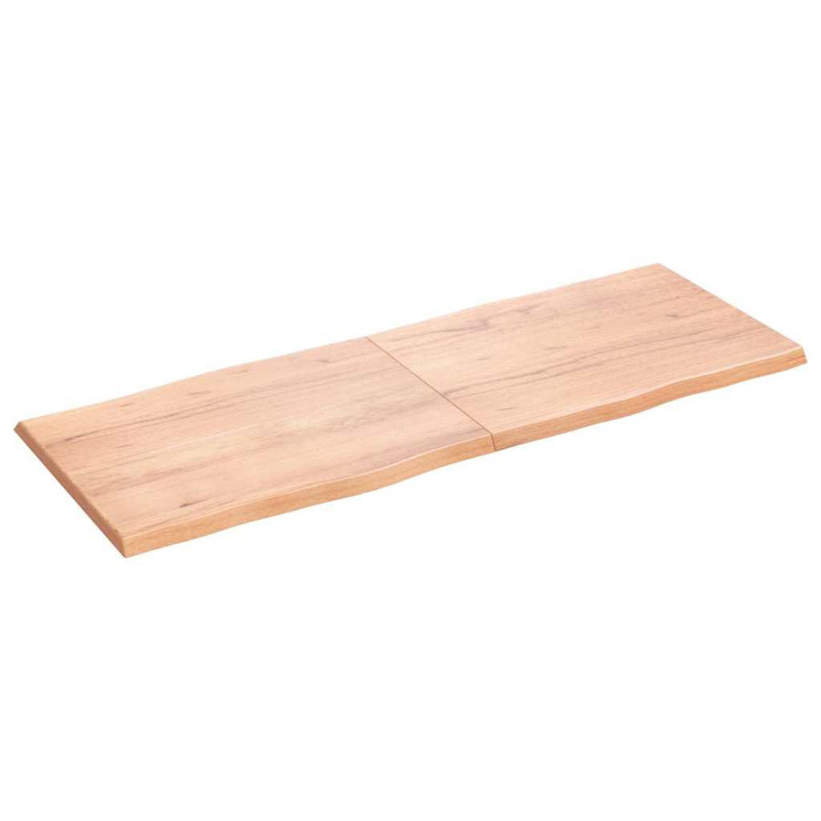 Tafelblad Natuurlijke Rand 160X60X(2-4) Cm Eikenhout Lichtbruin 160 x 60 x 4 cm