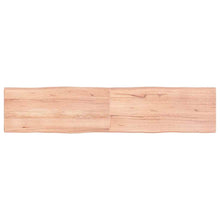 Tafelblad Natuurlijke Rand 180X40X(2-4) Cm Eikenhout Lichtbruin 180 x 40 x 4 cm
