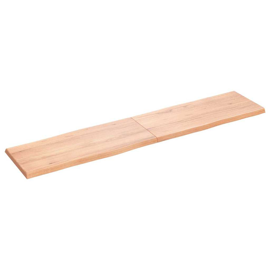 Tafelblad Natuurlijke Rand 180X40X(2-4) Cm Eikenhout Lichtbruin 180 x 40 x 4 cm