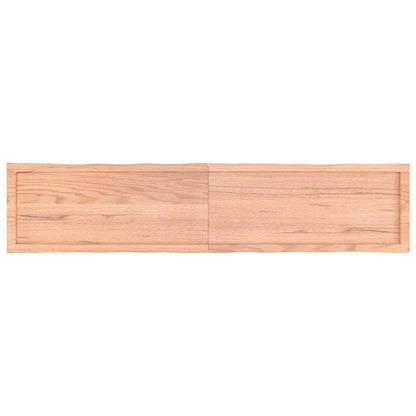 Tafelblad Natuurlijke Rand 180X40X(2-4) Cm Eikenhout Lichtbruin 180 x 40 x 4 cm