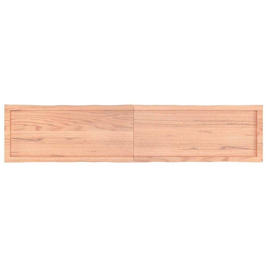 Tafelblad Natuurlijke Rand 180X40X(2-4) Cm Eikenhout Lichtbruin 180 x 40 x 4 cm