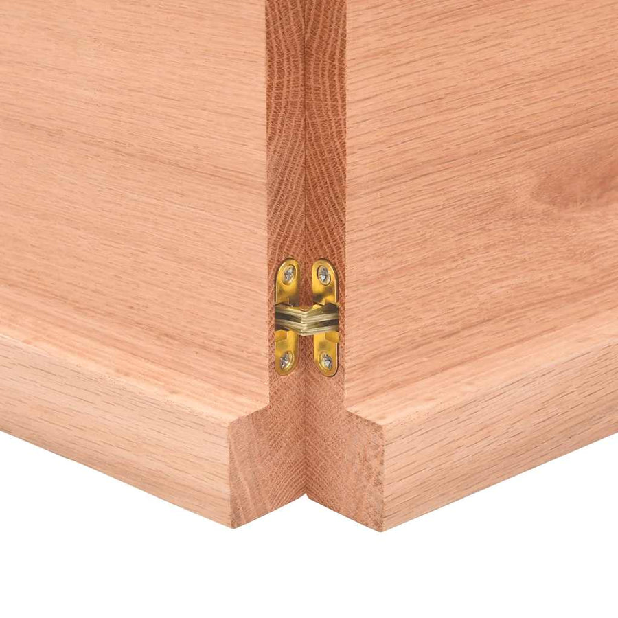 Tafelblad Natuurlijke Rand 180X40X(2-4) Cm Eikenhout Lichtbruin 180 x 40 x 4 cm