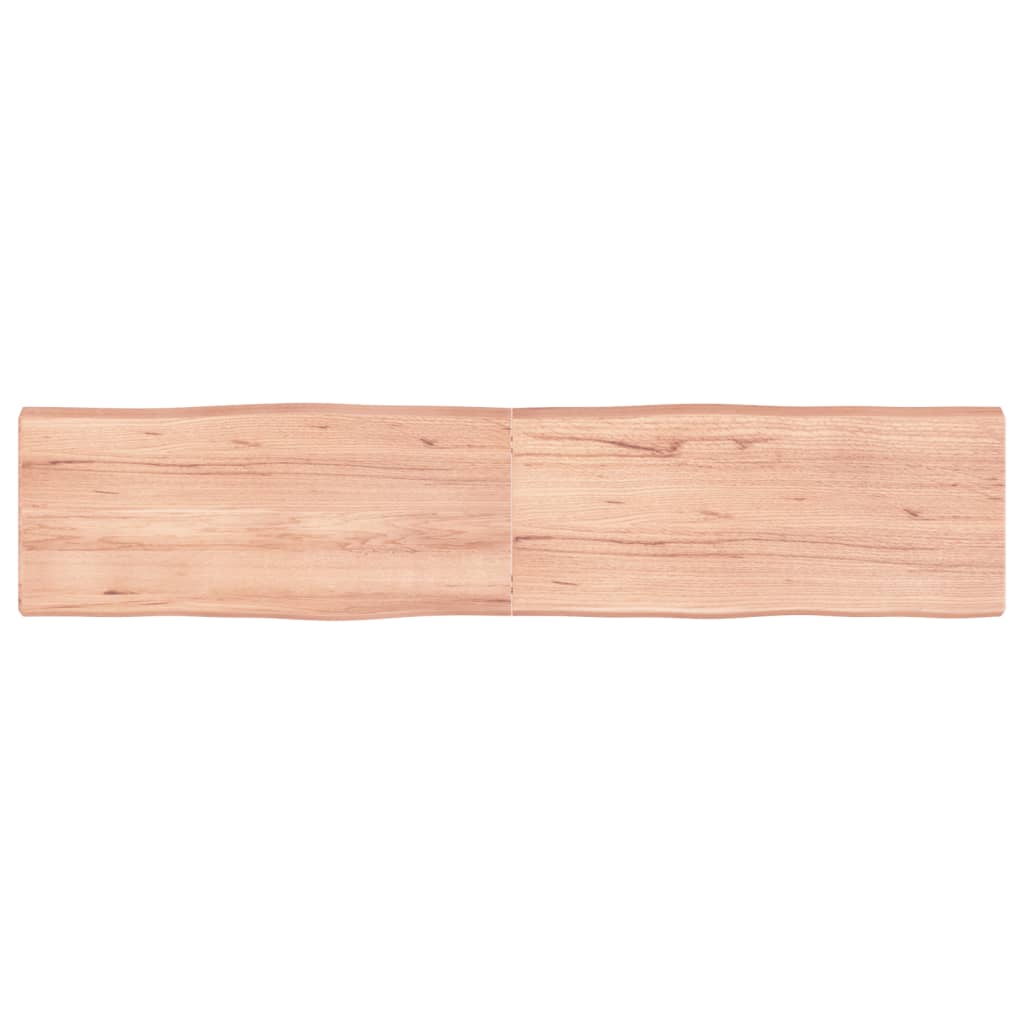 Tafelblad Natuurlijke Rand 80X40X(2-6) Cm Eikenhout Lichtbruin 180 x 40 x 6 cm