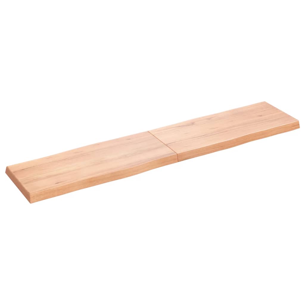 Tafelblad Natuurlijke Rand 80X40X(2-6) Cm Eikenhout Lichtbruin 180 x 40 x 6 cm