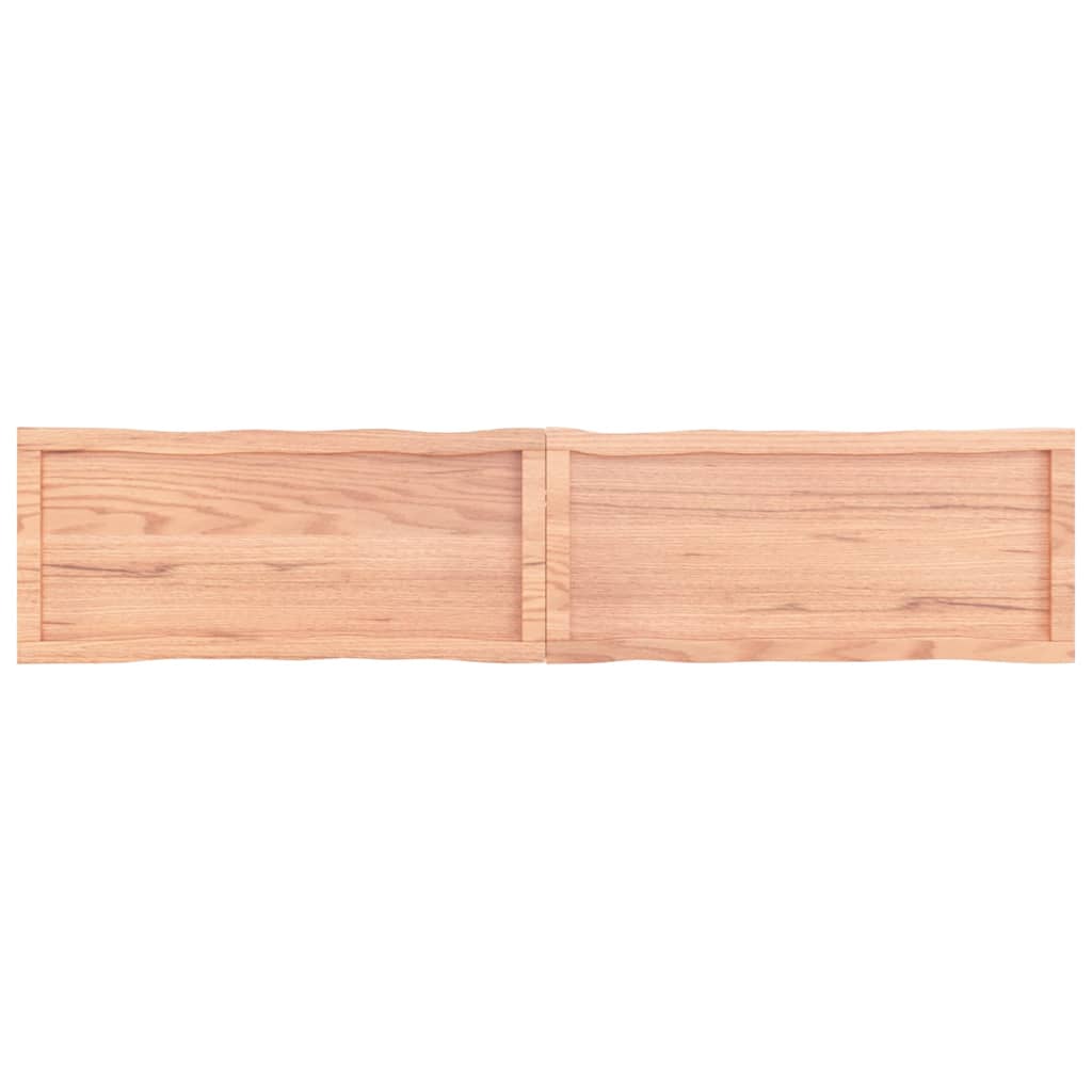 Tafelblad Natuurlijke Rand 80X40X(2-6) Cm Eikenhout Lichtbruin 180 x 40 x 6 cm
