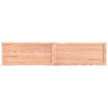 Tafelblad Natuurlijke Rand 80X40X(2-6) Cm Eikenhout Lichtbruin 180 x 40 x 6 cm