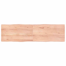 Tafelblad Natuurlijke Rand 180X50X(2-4) Cm Eikenhout Lichtbruin 180 x 50 x 4 cm
