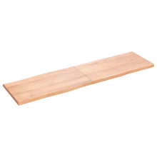 Tafelblad Natuurlijke Rand 180X50X(2-4) Cm Eikenhout Lichtbruin 180 x 50 x 4 cm