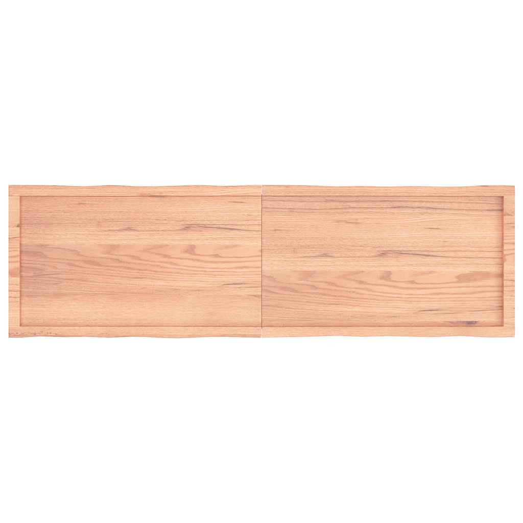 Tafelblad Natuurlijke Rand 180X50X(2-4) Cm Eikenhout Lichtbruin 180 x 50 x 4 cm