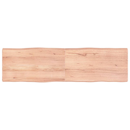 Tafelblad Natuurlijke Rand 80X50X(2-6)Cm Eikenhout Lichtbruin 180 x 50 x 6 cm