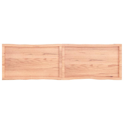 Tafelblad Natuurlijke Rand 80X50X(2-6)Cm Eikenhout Lichtbruin 180 x 50 x 6 cm