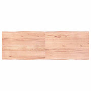 Tafelblad eikenhout 180x60x(2-4) cm natuurlijke rand lichtbruin