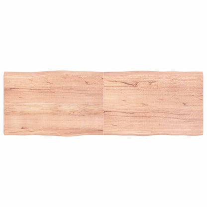 Tafelblad natuurlijke rand 180x60x(2-4) cm eikenhout lichtbruin