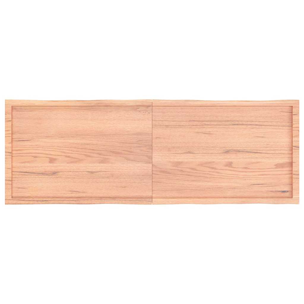 Tafelblad natuurlijke rand 180x60x(2-4) cm eikenhout lichtbruin
