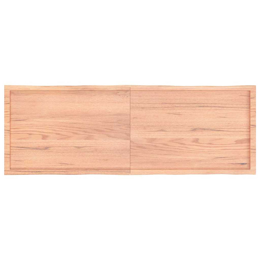 Tafelblad natuurlijke rand 180x60x(2-4) cm eikenhout lichtbruin