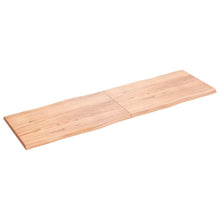 Tafelblad Natuurlijke Rand 200X60X(2-4) Cm Eikenhout Lichtbruin 200 x 60 x 4 cm