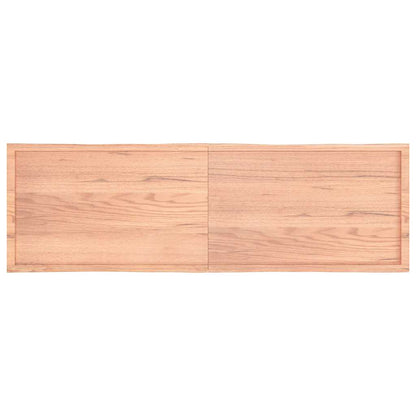 Tafelblad Natuurlijke Rand 200X60X(2-4) Cm Eikenhout Lichtbruin 200 x 60 x 4 cm