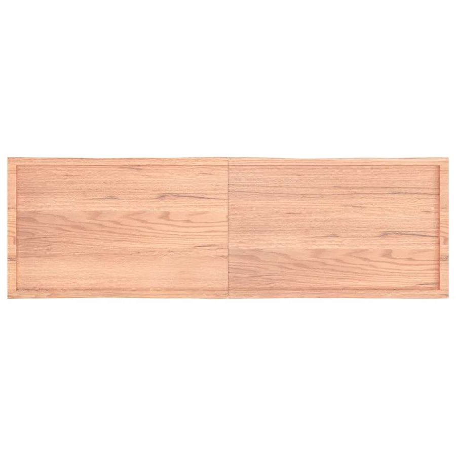 Tafelblad Natuurlijke Rand 200X60X(2-4) Cm Eikenhout Lichtbruin 200 x 60 x 4 cm