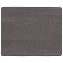 Tafelblad Natuurlijke Rand 60X50X(2-6) Cm Eikenhout Donkerbruin 60 x 50 x 6 cm