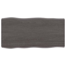 Tafelblad Natuurlijke Rand 80X40X(2-4) Cm Eikenhout Donkerbruin 80 x 40 x 4 cm
