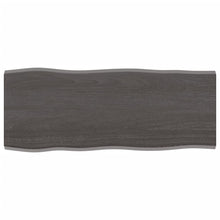 Tafelblad Natuurlijke Rand Eikenhout Donkerbruin 100 x 40 x 2 cm