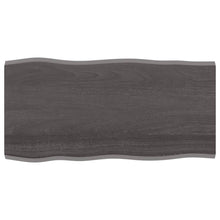 Tafelblad Natuurlijke Rand Eikenhout Donkerbruin 100 x 50 x 2 cm