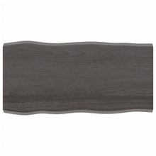 Tafelblad Natuurlijke Rand 00X50X(2-4)Cm Eikenhout Donkerbruin 100 x 50 x 4 cm