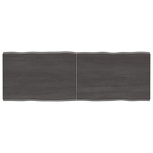 Tafelblad Natuurlijke Rand 20X40X(2-4)Cm Eikenhout Donkerbruin 120 x 40 x 4 cm