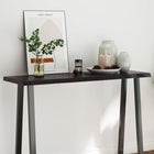 Tafelblad eikenhout 120x40 cm donkerbruin natuurlijke rand