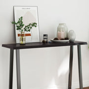 Tafelblad eikenhout 120x40 cm donkerbruin natuurlijke rand