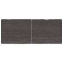 Tafelblad Natuurlijke Rand 20X50X(2-4)Cm Eikenhout Donkerbruin 120 x 50 x 4 cm