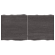 Tafelblad Natuurlijke Rand 20X60X(2-4)Cm Eikenhout Donkerbruin 120 x 60 x 4 cm