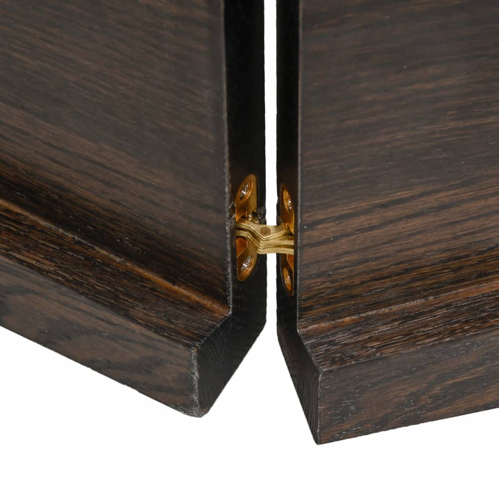 Tafelblad Natuurlijke Rand 20X60X(2-4)Cm Eikenhout Donkerbruin 120 x 60 x 4 cm