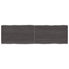 Tafelblad Natuurlijke Rand 40X40X(2-4)Cm Eikenhout Donkerbruin 140 x 40 x 4 cm