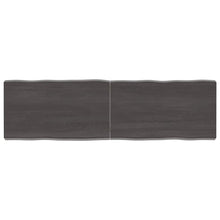 Tafelblad Natuurlijke Rand 40X40X(2-6)Cm Eikenhout Donkerbruin 140 x 40 x 6 cm