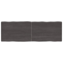 Tafelblad Natuurlijke Rand 40X50X(2-4)Cm Eikenhout Donkerbruin 140 x 50 x 4 cm