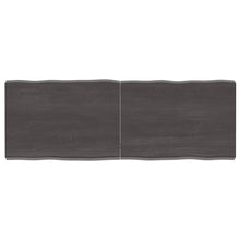 Tafelblad Natuurlijke Rand 40X50X(2-6)Cm Eikenhout Donkerbruin 140 x 50 x 6 cm