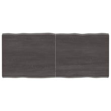 Tafelblad Natuurlijke Rand 40X60X(2-4)Cm Eikenhout Donkerbruin 140 x 60 x 4 cm