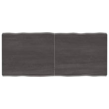 Tafelblad Natuurlijke Rand 40X60X(2-6)Cm Eikenhout Donkerbruin 140 x 60 x 6 cm