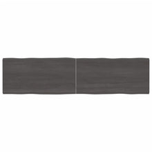 Tafelblad Natuurlijke Rand 60X40X(2-4)Cm Eikenhout Donkerbruin 160 x 40 x 4 cm