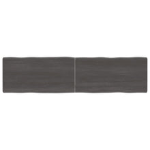 Tafelblad Natuurlijke Rand 60X40X(2-6)Cm Eikenhout Donkerbruin 160 x 40 x 6 cm