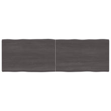 Tafelblad Natuurlijke Rand 60X50X(2-4)Cm Eikenhout Donkerbruin 160 x 50 x 4 cm
