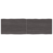 Tafelblad Natuurlijke Rand 60X50X(2-6)Cm Eikenhout Donkerbruin 160 x 50 x 6 cm