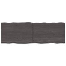 Tafelblad Natuurlijke Rand 80X60X(2-4)Cm Eikenhout Donkerbruin 180 x 60 x 4 cm